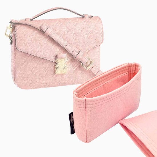 Set of 2 Basic Style Felt Bag Organizers forLouis vuitton s Pochette Metis